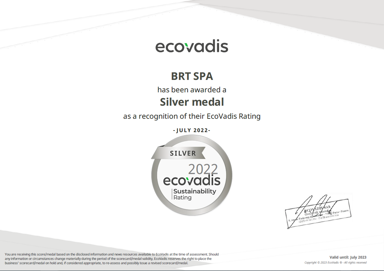 ecovadis silver medal certificate
