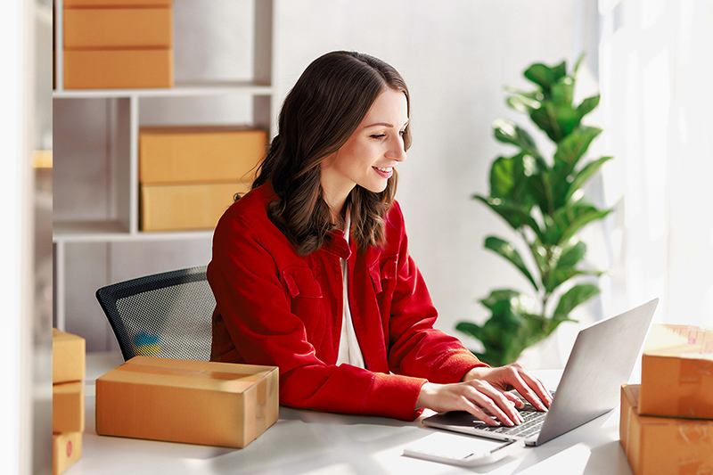 Woman with laptop