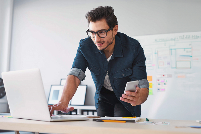 Man with laptop