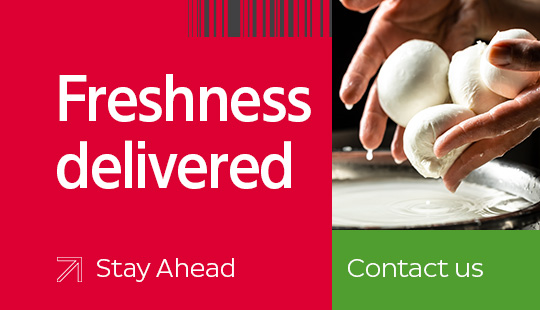 BRT fresh campaign with images of fresh mozzarella