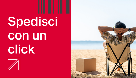man at the beach with parcel
