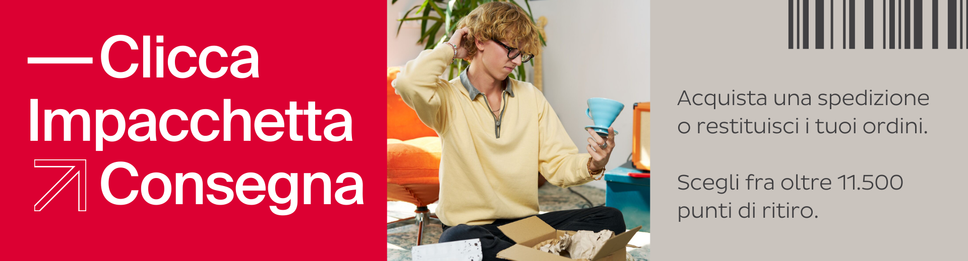 man returning a parcel